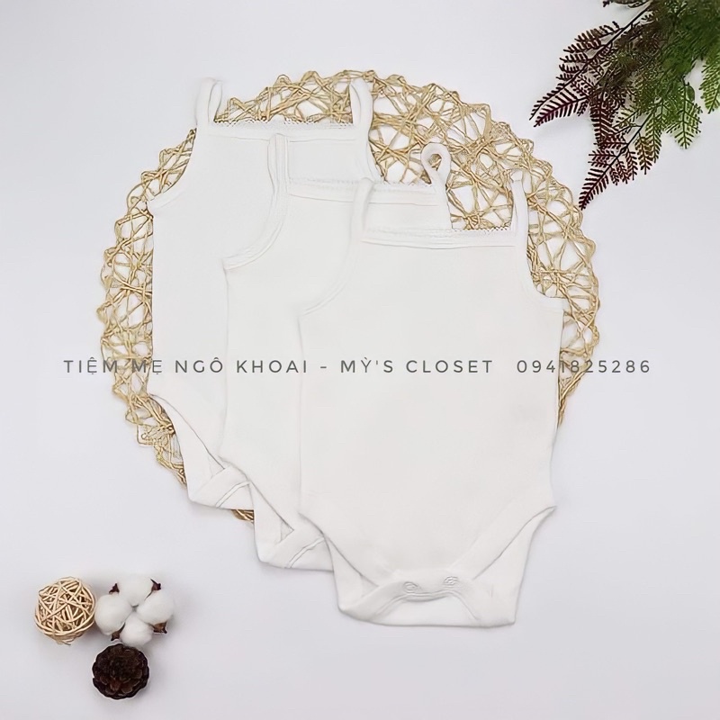 [MD208] Bodysuit/ áo 2 dây liền thân chất liệu thông hơi cho bé gái