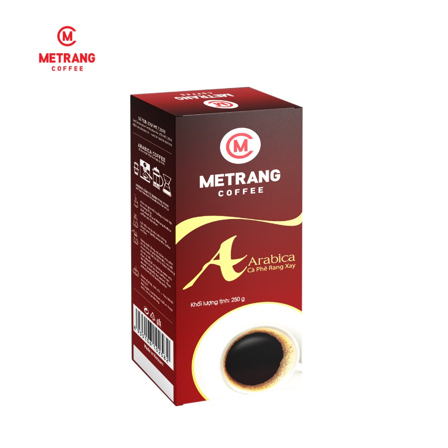 Ảnh Cà phê Mê Trang Arabica (A), cafe rang xay pha phin nguyên chất - Mê Trang Hộp 250g hút chân không 1