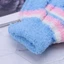 BTF Sang Trọng Sọc Găng Tay Dễ Thương Lông Tơ Cho Bé Có Dây Găng Tay Hoạt Hình Mùa Đông Ấm Áp Full Ngón Tay Găng Tay Màu Ngẫu Nhiên