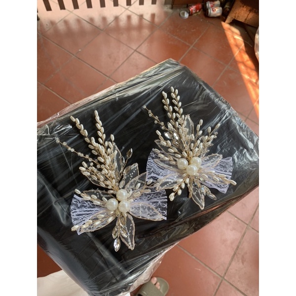 cài tóc cô dâu cả bộ 2 chiếc