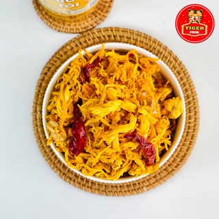 Khô Gà Bơ Tỏi Xé Cay 💖TIGER FOOD💖 Khô Gà Bơ Tỏi Đậm Vị Siêu Ngon Lon 300g - Đồ Ăn Vặt Sài Gòn