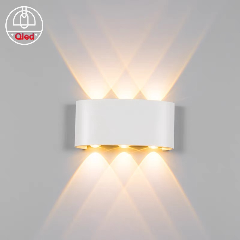 Đèn hắt tường 2 hướng sáng 6 bóng đèn (Trắng / Đen) [Bảo hành 12 tháng]