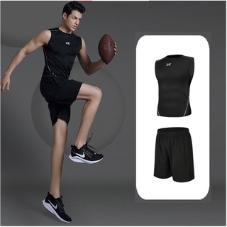 Bộ đồ quần áo thể thao chuyên tập GYM nam áo 3 lỗ quần đùi vải thun lạnh co dãn 4 chiều thoáng mát TOP Menswear