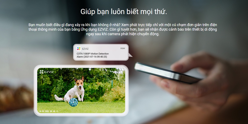 Mô tả camera ip wifi ngoài trời ezviz c3tn / h3c Full HD 1080p 2.0M có mic thu âm BH 2 năm - 4