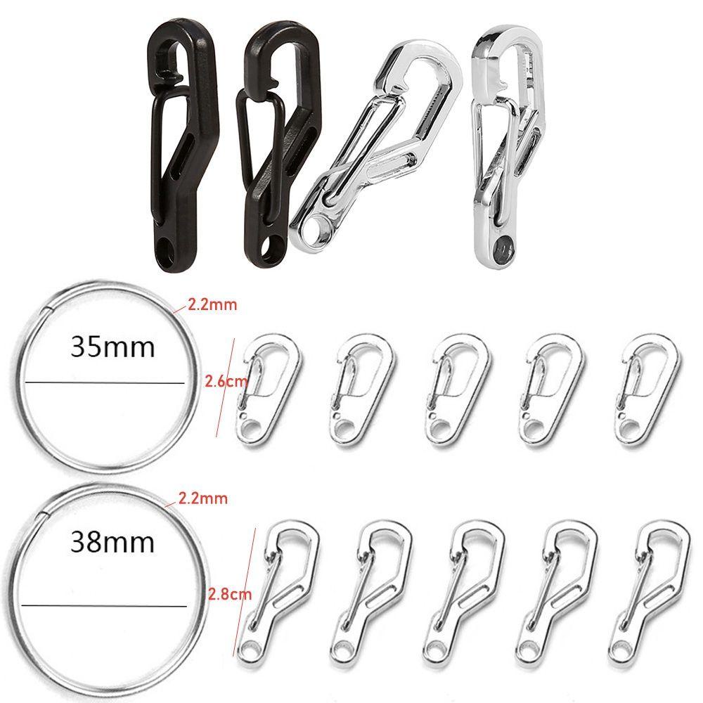 Móc khóa lò xo kẹp chìa khóa linh hoạt - bộ 4/5 chiếc