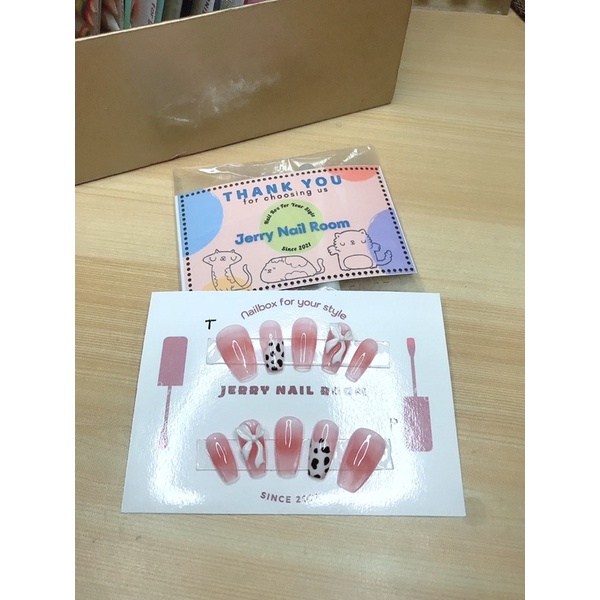 [Jerry Nail Room] Nail box móng up thiết kế 2022 gồm 10 móng kèm dũa và