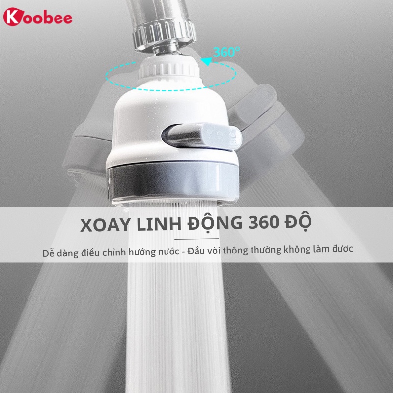 Đầu Vòi Rửa Tăng Áp Lực Nước 3 Kiểu Phun - Đầu Xoay Linh Hoạt Xoay 360 Độ (CSNC03)