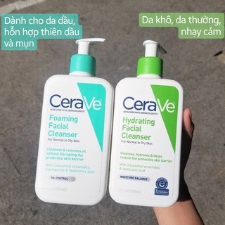 Sữa rửa mặt Cerave Foaming Facial Cleanser - Cerave da dầu & Da Khô
