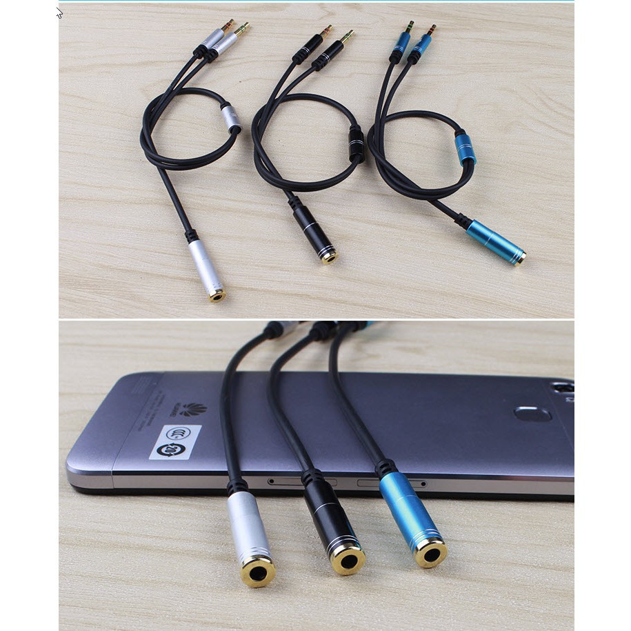 [Mã ELFLASH3 hoàn 10K xu đơn 20K] Dây Gộp Audio Và Micro thành Jack 3.5 - gộp audio và mic 3.5 ra tai nghe, 2kim ra 1 lỗ | BigBuy360 - bigbuy360.vn