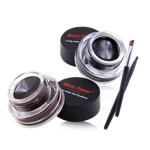 Set 2 hủ kem kẻ mắt Music Flower chống thấm nước lâu trôi kèm cọ