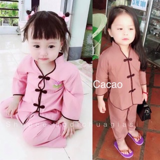 Đồ Lam Đi Chùa # Cổ Tàu # Đồ Bộ Bé Gái # Quần Áo Bé