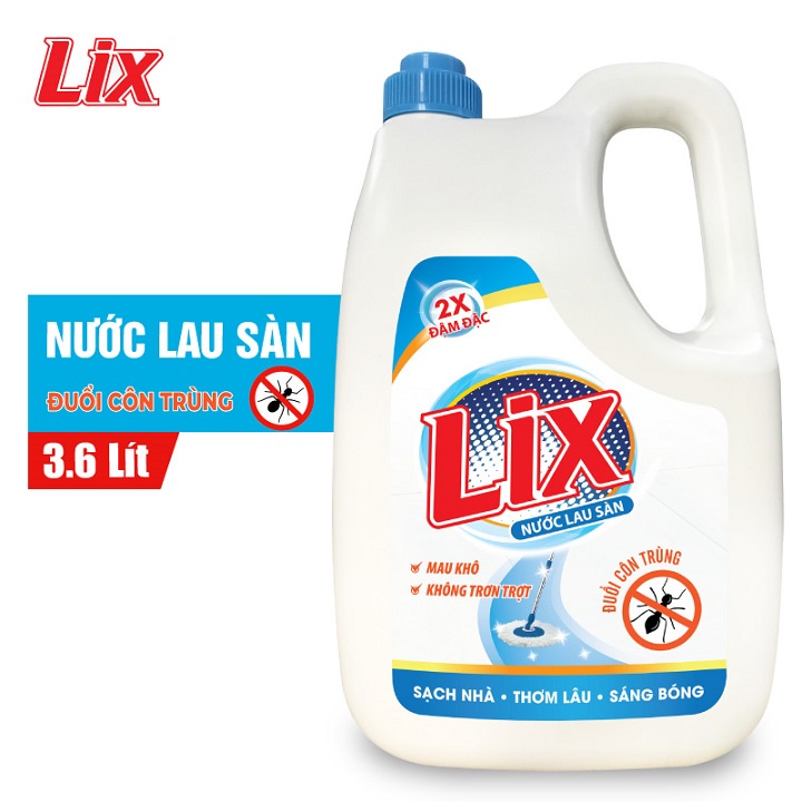 Ảnh Nước lau sàn Lix đuổi côn trùng 3.6 lít LD360 an toàn thơm ngát 1