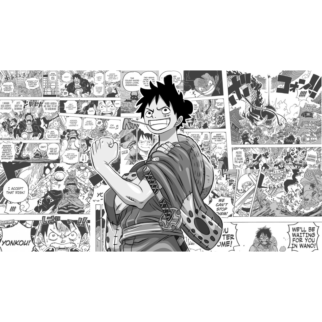 Tranh dán tường ghép hình manga anime One Piece decor trang trí ...
