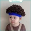 Mũ tóc xoăn cho bé, mũ tóc giả trẻ em headband 6 tháng - 3 tuổi