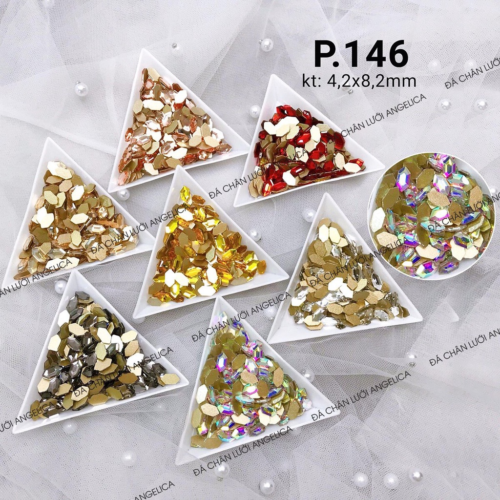 Túi 10 Viên Đá Nail Chân Bằng Hình Trang Trí Móng ANGELICA P146