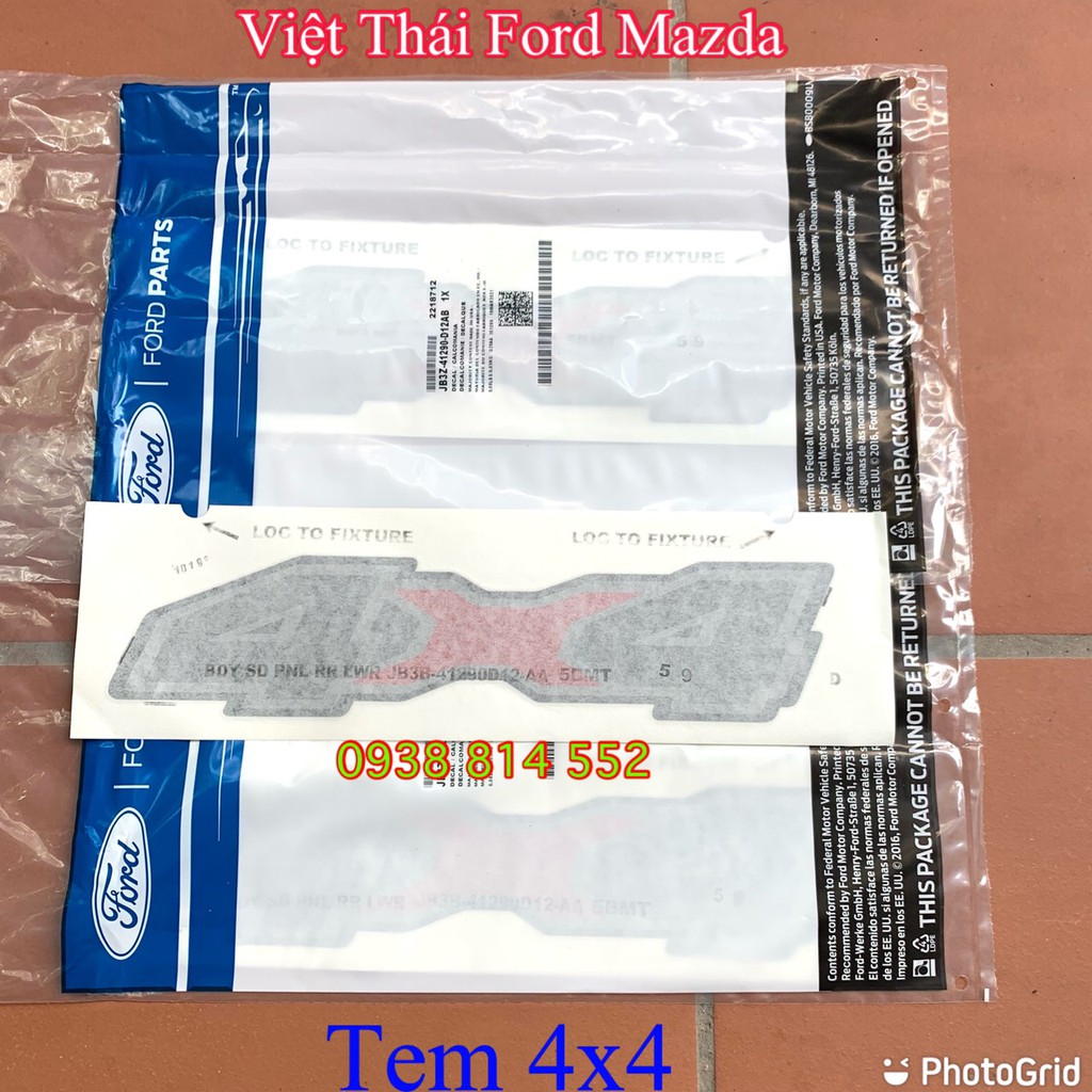 TEM CHỮ 4X4 FORD RANGER 2018 CHÍNH HÃNG | Shopee Việt Nam
