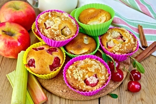 Bộ 12 Khuôn Silicon Làm Bánh Cupcake,Muffin Mầu Sắc Chịu Nhiệt Cao