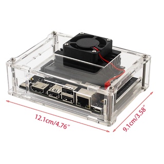 1 Vỏ Acrylic Trong Suốt Kèm Quạt Làm Mát Cho Jetson Nano A02 Version