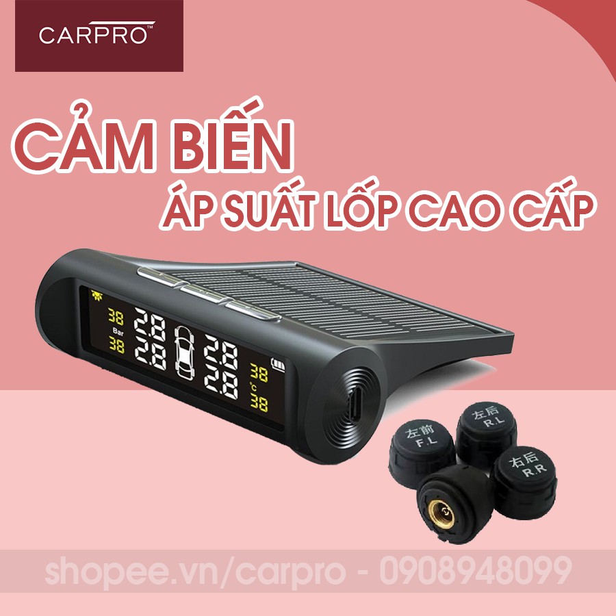 Cảm biến áp suất lốp TPMS, van ngoài, màn hình màu, pin năng lượng mặt ...