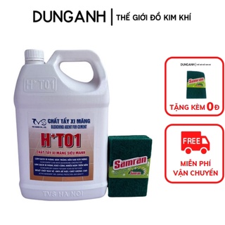 Nước tẩy xi măng Kim Khí Dung Anh, chất tẩy xi măng HT01, dung dịch tẩy xi măng các cỡ tặng kèm Samran