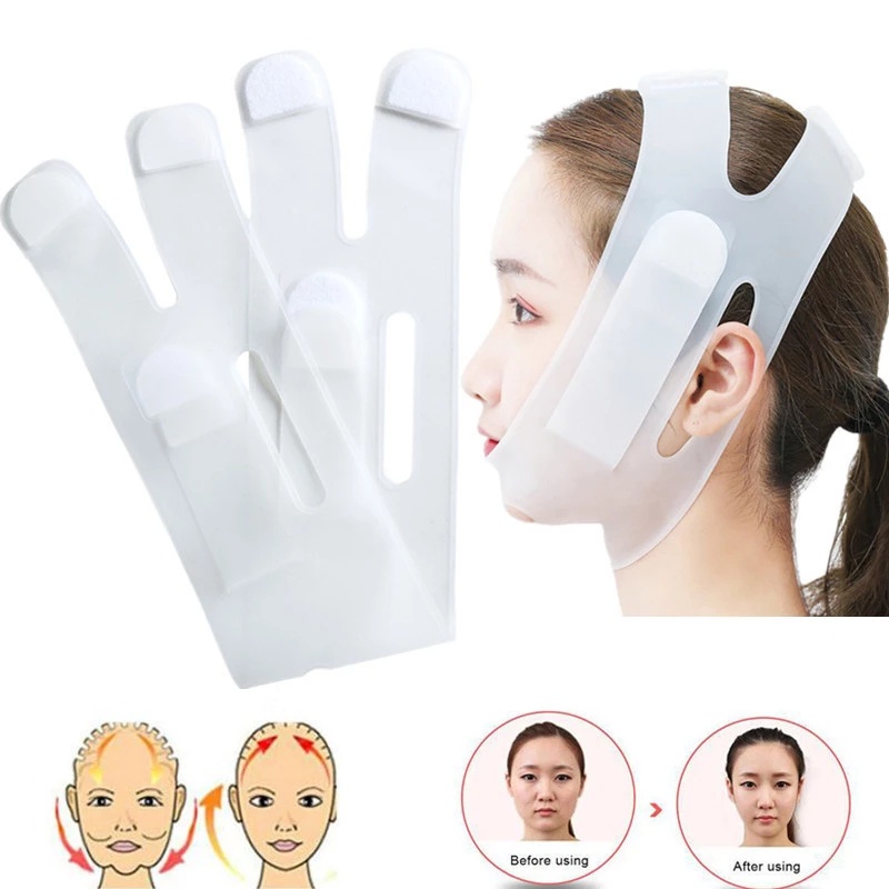 [Hàng mới về] Đai nâng cơ mặt thon gọn v line không đau bằng silicon cho nam và nữ