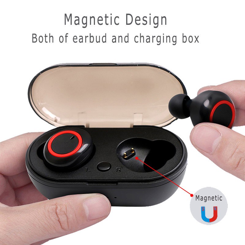 Tai Nghe Bluetooth Không Dây Y50 TWS Bluetooth 5.0 Mini IPX7 Chống Thấm Nước Âm Trầm Sâu Dành Cho Điện Thoại Thông Minh