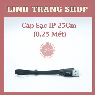 (Ngắn 25cm) Cáp Sạc USB To Lai ing 25cm ( Độ Dài 0.25 Mét), Dây Sạc USB To Lai ing Bảo Hành 1 Năm