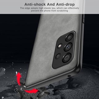 Ốp Điện Thoại Cho Samsung Galaxy A17 A07 A06 A16 A26 A36 A56 A73 A72 A52S 4G 5G Da Cừu Sang Trọng Vỏ Điện Thoại Màu Nguyên Chất Siêu Mỏng Mềm Bảo Vệ Mặt Sau Vỏ Chống Sốc