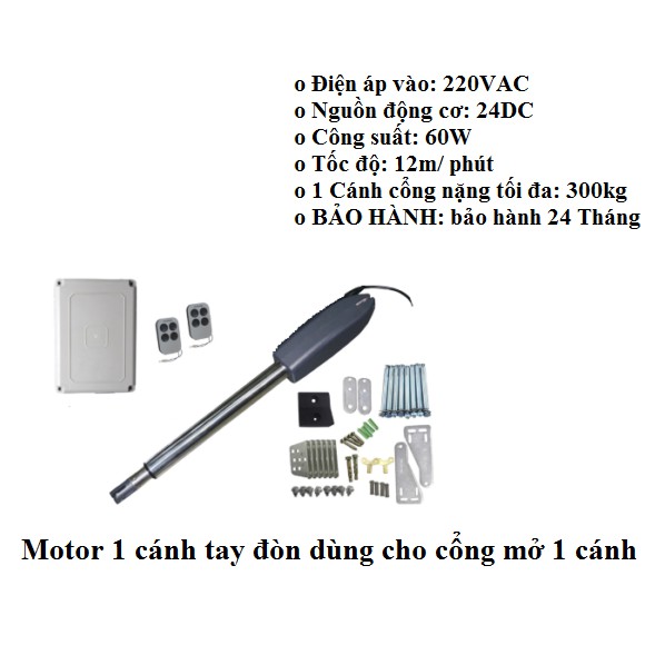 Mô tơ 1 cánh tay đòn C02 ( 1 cánh tay đòn + mạch điều khiển và 2 remote)