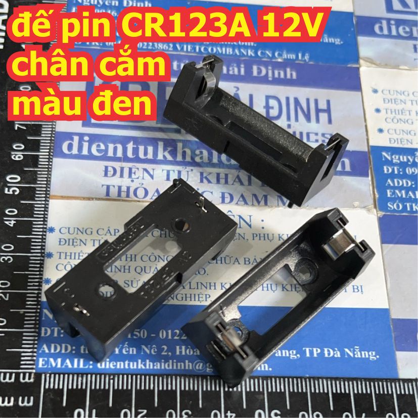 5 cái đế pin CR123A 123A 12V, chân cắm đen kde3264 | Shopee Việt Nam