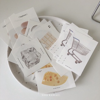 Set 30 tờ giấy ghi chú Simple note phong cách Hàn Quốc