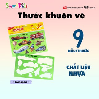 Khuôn vẽ SMARTKIDS SK-RL3001, Dành cho các bé mẫu giáo và cấp 1. Chất liệu nhựa, dễ bảo quản và sử dụng