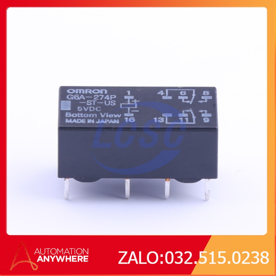 10 Relè Segnale 8 Pin 5V OMRON G6A-274P-ST-US-5VDC – Nuovi, Per Circuiti Di Controllo - 5