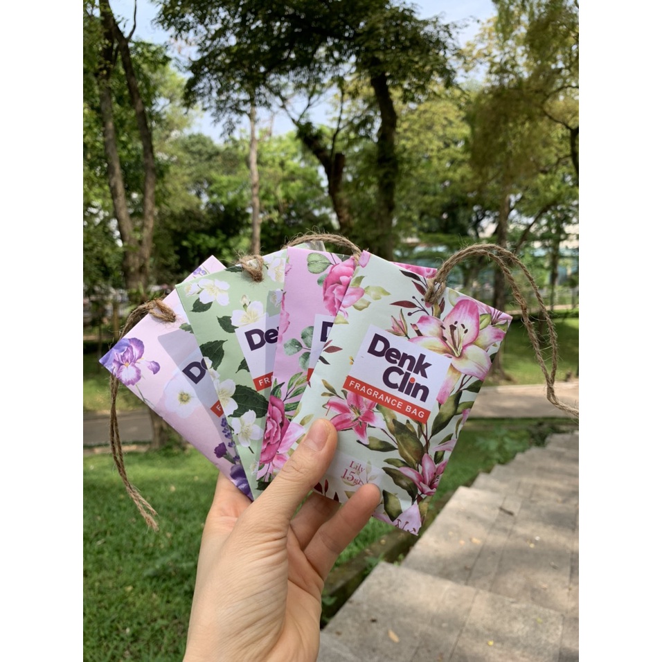 Túi thơm Denkclin mùi hoa thiên nhiên tỏa huơng thơm nhẹ nhàng thư giãn thanh lọc cơ thể treo trong tủ quần áo
