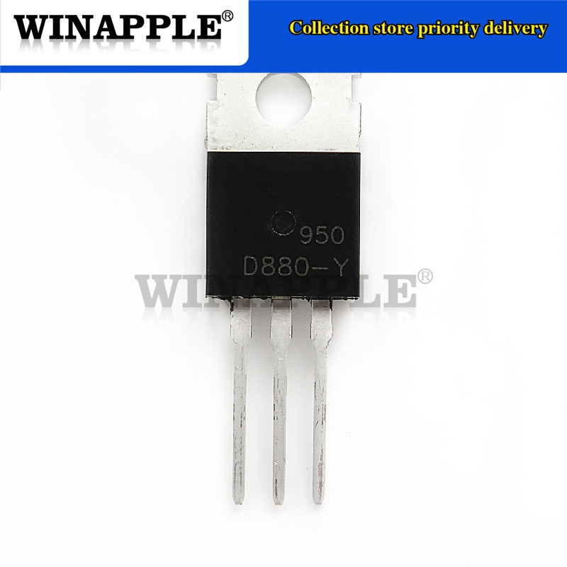 10-Piece 2SD880-Y / D880-Y Transistor Pack - TO-220 Package, NPN ...