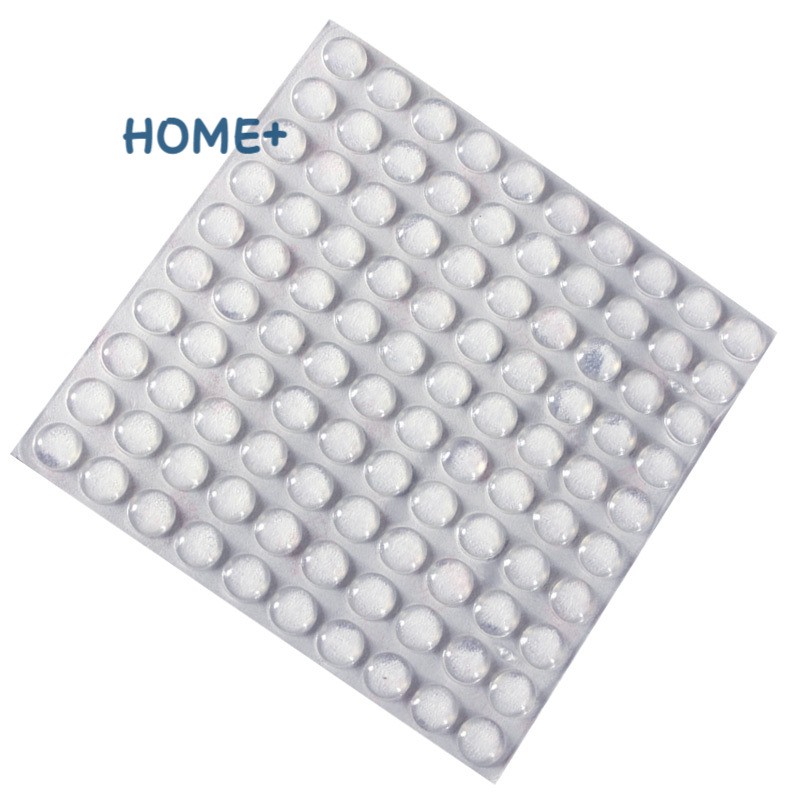 Set 100 Miếng Dán Silicon Trong Suốt Hình Tròn Cách Âm Chống Va Chạm Kính