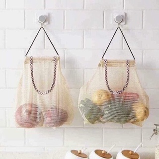 Túi lưới đựng hành tỏi củ quả đồ khô nhà bếp, Túi treo hành tỏi lưới đan ENJOY SOFT