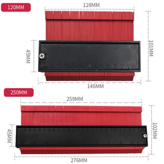 250mm / 120mm Hồ Sơ Đo Đường Viền Thước Shaper Không Đều Đường Viền Thước Radian Thước Đa Dạng Hình Thước Sao chép Thước Vòng Cung Thước
