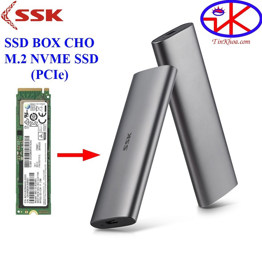 Hỏa tốc HCM-SSD Box chuyển M.2 NVMe SSD PCIe sang ổ cứng di động - SSK ...
