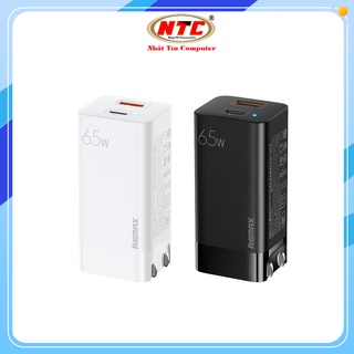 Cốc sạc nhanh 2 cổng Remax RP-U98 GaN 65W Folding Fast Charge USB 3.0 QC và PD TypeC (Trắng) - Nhất Tín Computer