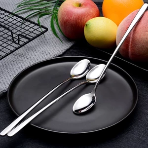 Thìa Đá Xịn INOX 304(1cái) Dài 22cm Siêu Dày Cán Dài Muỗng Khuấy Sinh Tố HÀNG NHẬP KHẨU