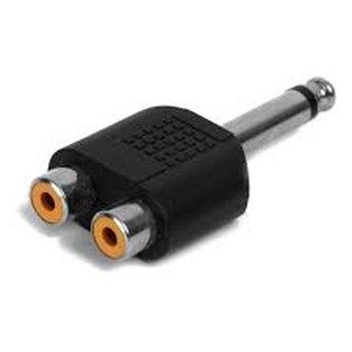 Đầu Chuyển Đổi 6.5mm - 6 ly sang 2 Cổng Rca / Hoa sen / AV bông sen