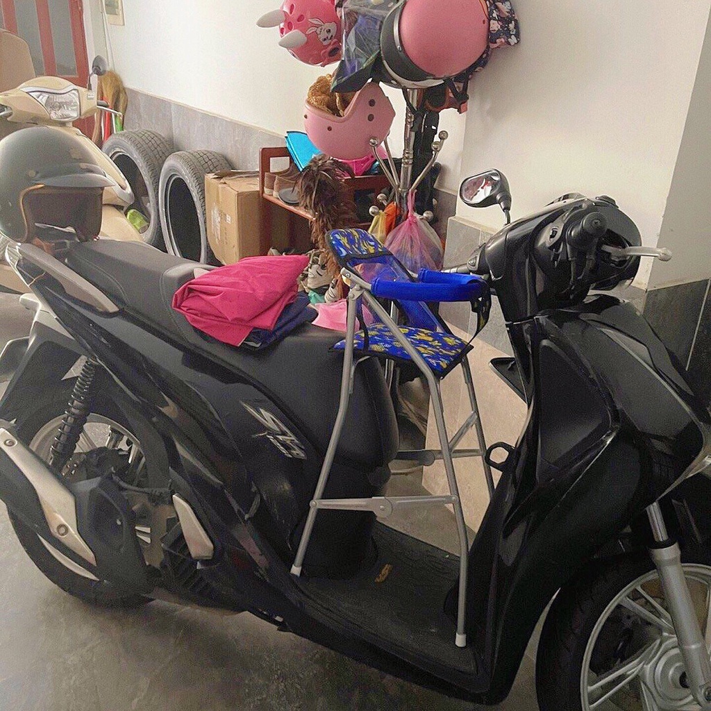GHẾ GA XẾP SẮT SƠN TĨNH ĐIỆN SH MODE - SH LỚN  AN TOÀN CHO BÉ