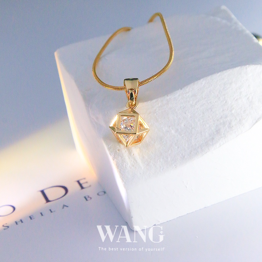 Vòng cổ Mạ Vàng 18K Đính Đá zircon Đơn Giản Thời Trang