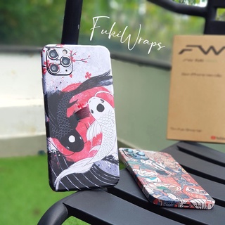 Tấm dán Skin FULL VIỀN Cá Koi Dành Cho 13prm , 12prm ,11prm ,x,xsm, 6p, 7p, 8p , xr - FukiShop