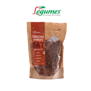 Yến Mạch Nướng Giòn Thuần Chay Légumes 500g - 2 Vị Truyền Thống & Socola, Healthy, Không Đường