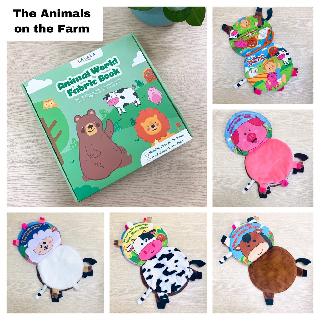 Ảnh Sách vải the Animals on the farm Lalala baby đa tương tác lật mở sột soạt thu vị 3