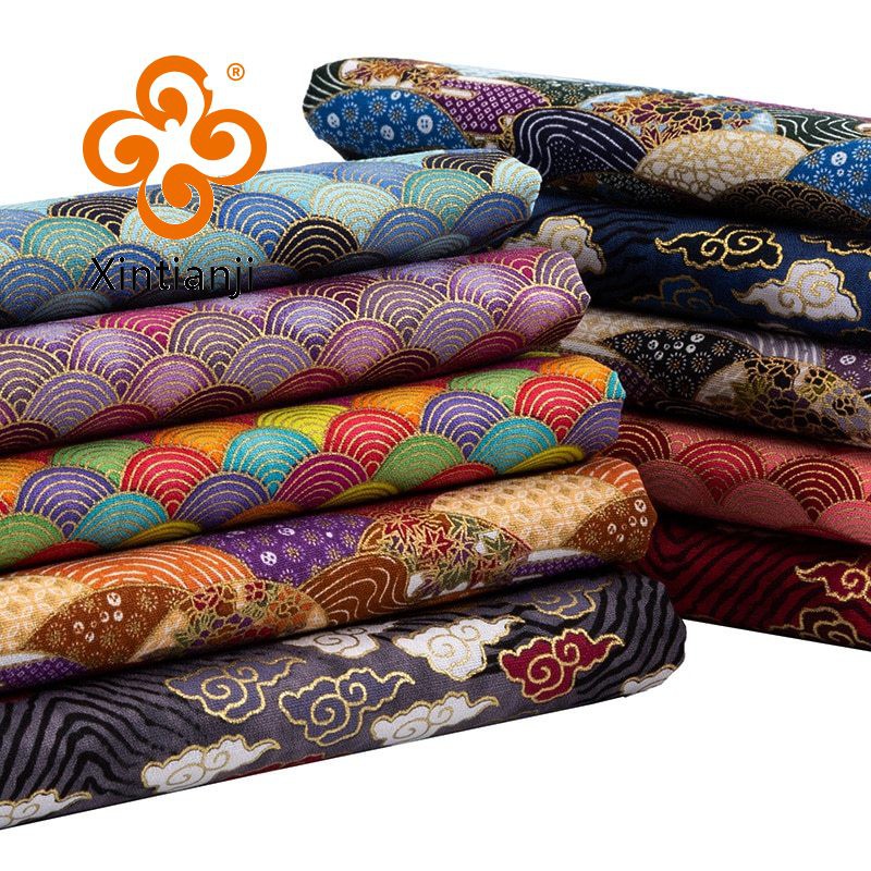 Vải cotton Kimono chần bông Vải in tuyệt đẹp để dệt may tại nhà hoặc quần áo TJ1023