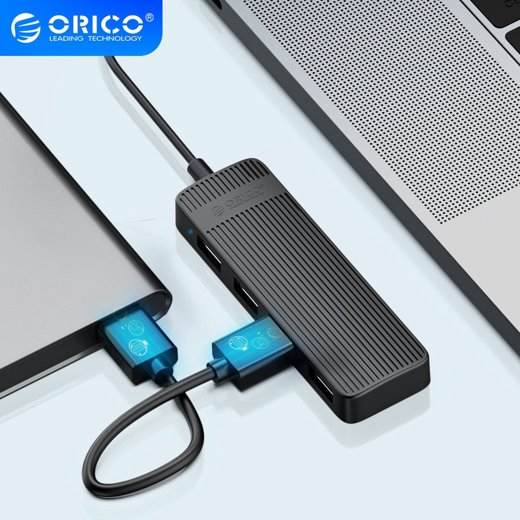 Product image Bộ chia USB HUB 4 cổng USB 2.0 ORICO FL02-BK-BP - Hàng Chính Hãng 3