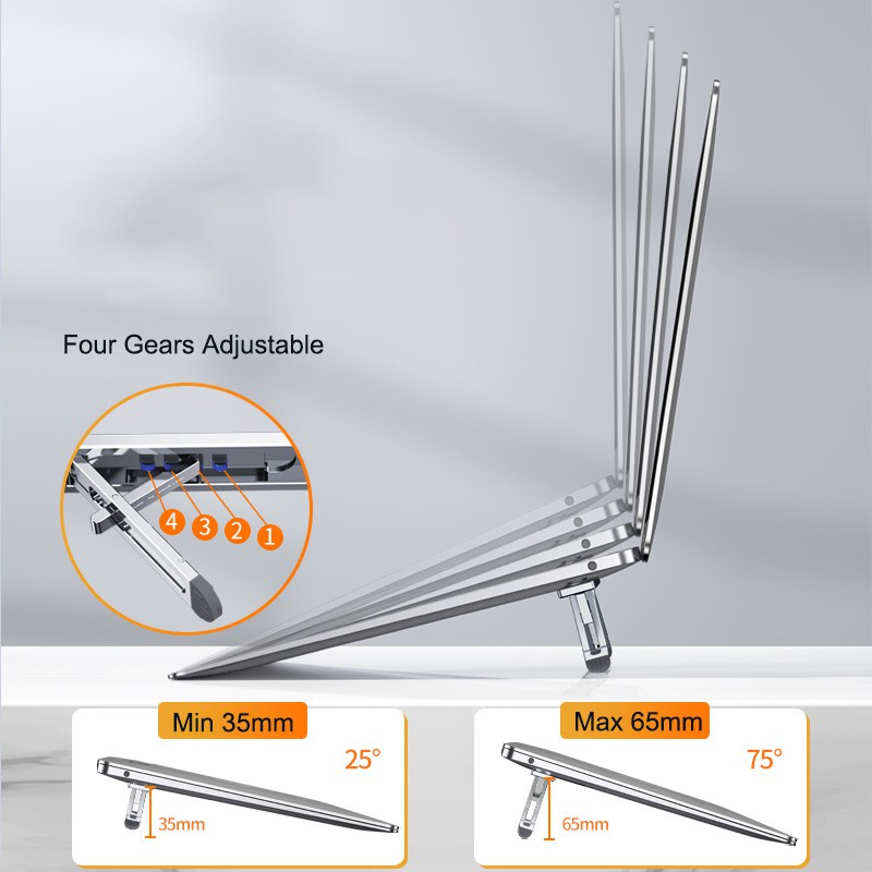 Giá đỡ máy tính xách tay OATSBASF bằng nhôm có thể điều chỉnh tiện dụng | BigBuy360 - bigbuy360.vn